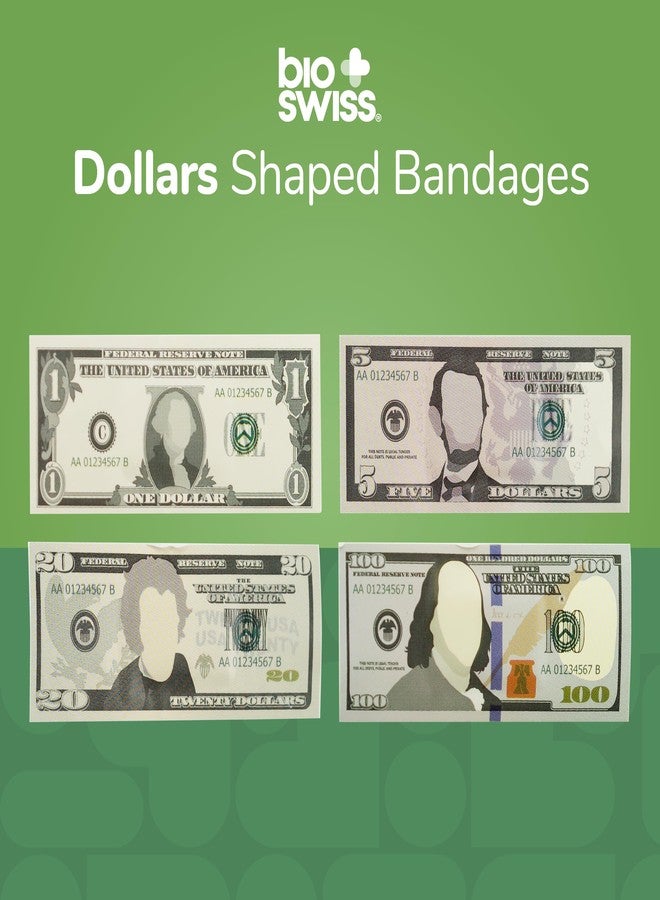 BioSwiss Bandages, Money Shaped Self Adhesive Bandage Set, Latex Free, Sterile Wound Care, 24 Count - Image 3